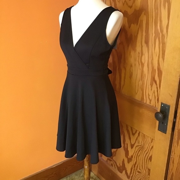 NWT Soprano Black Plunging Sexy Fit & Flare Dress - Picture 6 of 14